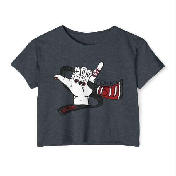 Houston Femme BJJ Original Crop Top - Image 4