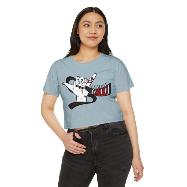 Houston Femme BJJ Original Crop Top - Image 2