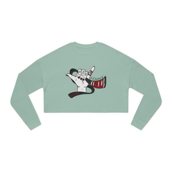 Houston Femme BJJ Original Cropped Sweatshirt - Image 4