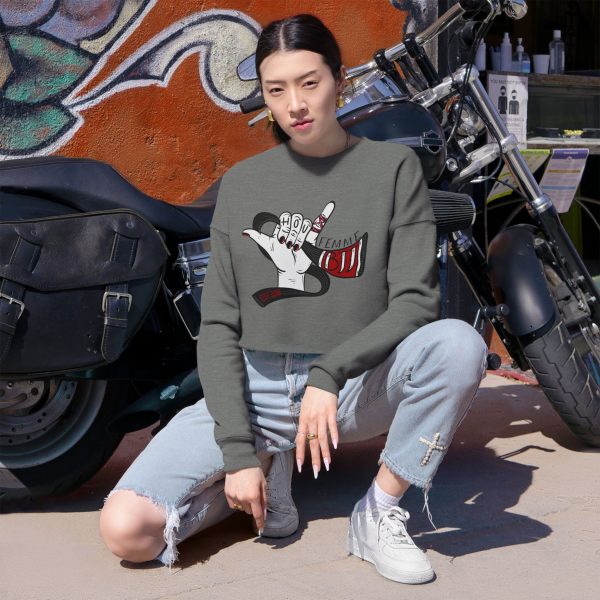 Houston Femme BJJ Original Cropped Sweatshirt - Image 2